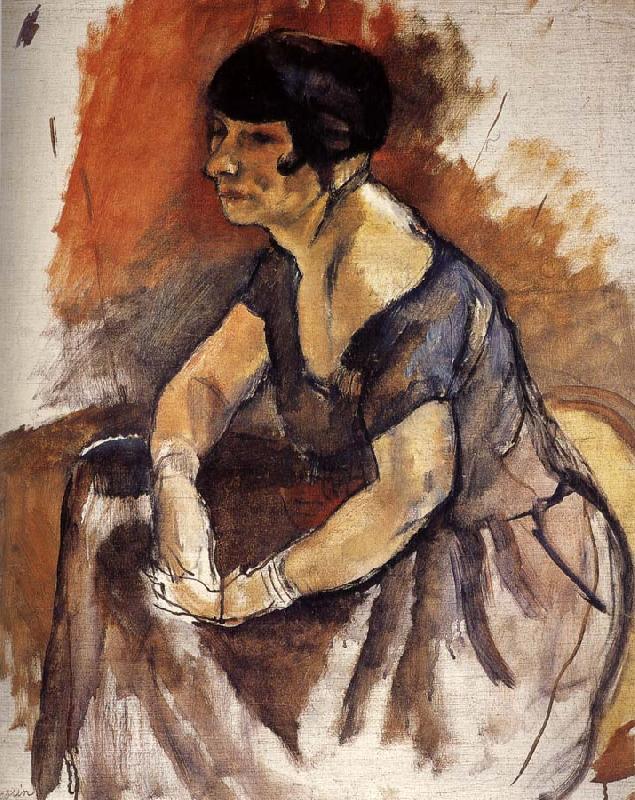 Jules Pascin Lady  Portrait of Andora oil painting image